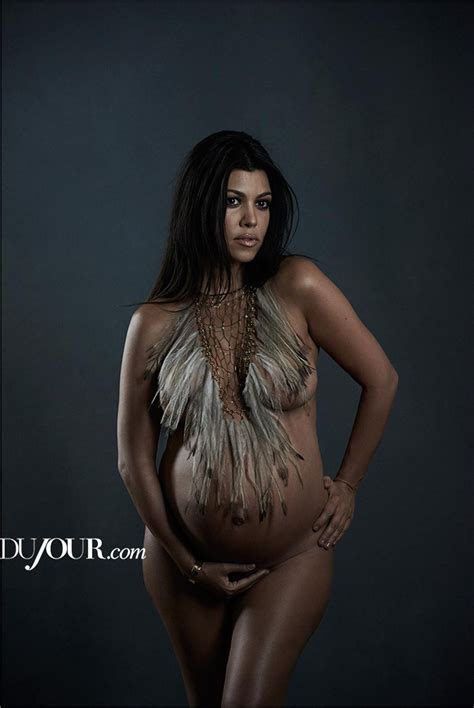 Kourtney Kardashian Poses Naked At Nine Months Pregnant