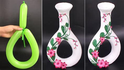 Balloon Crafts Vase Crafts Diy Vase Flower Vase Making Diy Flower