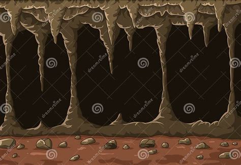 Cartoon The Cave With Stalactites Stock Vector Illustration Of Cave