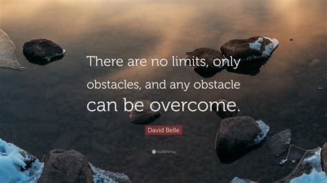 David Belle Quote There Are No Limits Only Obstacles And Any