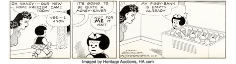 Ernie Bushmiller Nancy Daily Comic Strip Original Art Dated 5 31 49 Lot 11011 Heritage Auctions