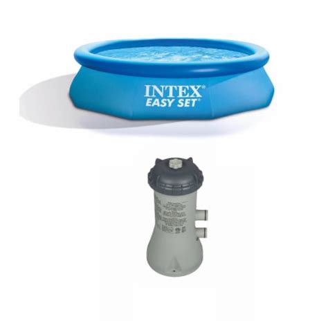 Intex 10 X 30 Above Ground Inflatable Pool And Cartridge Filter Pump