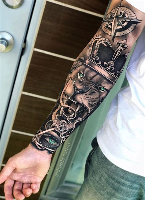 Lion Tattoo Sleeves Wolf Tattoo Sleeve Men Tattoos Arm Sleeve Half