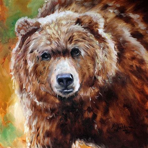 Grizzly Bear Stance Bear Paintings Bear Art Oil Painting Pictures