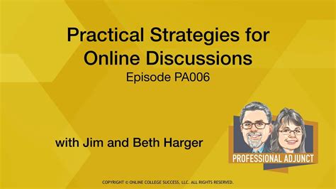 Practical Strategies For Online Discussions Youtube