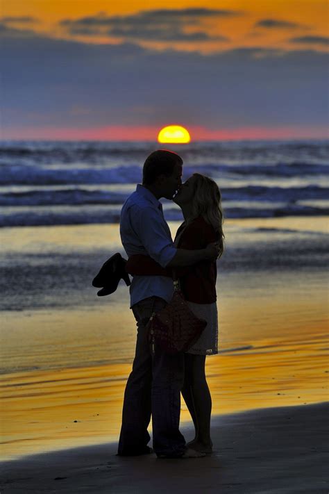 Couple Kisses At Sunset In Oceanside July 24 2012 Cute Couple