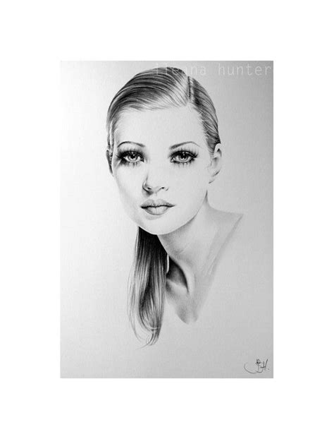 Kate Moss Minimal Portrait By Ileanahunter On Deviantart Beautiful Pencil Drawings Fine Art
