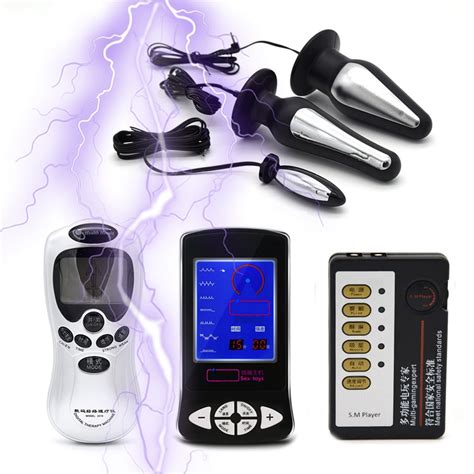 Electric Shock Pulse Anal Vibrator Prostate Massager Butt Plug Masturbator Adult Toys Electro