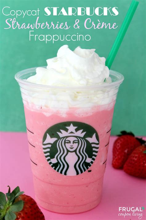 Copycat Starbucks Strawberries And Crème Frappuccino Recipe Starbucks