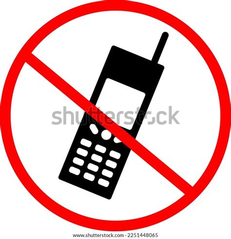 No Cell Phone Sign Vector Illustration Stock Vector Royalty Free 2251448065 Shutterstock