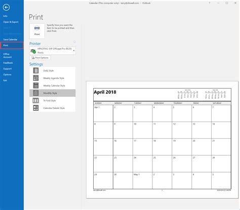 Print 1 Year Calendar Outlook Calendar Printables Free Templates