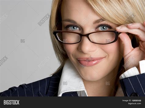 Beautiful Woman Wearing Glasses Image And Photo Bigstock