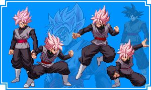 Preview Of The Ultimate Goku Black EB SpriteSheet By KingBlackUrin On