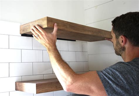 How To Build Diy Floating Shelves For The Kitchen Floating Shelves