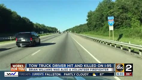 Perryville Tow Truck Driver Hit Killed Along I 95 Sunday Youtube
