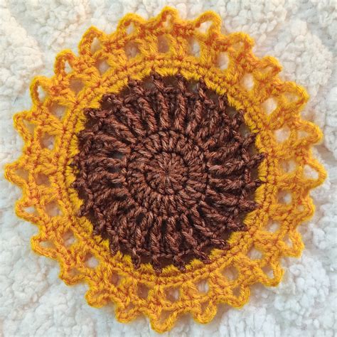 Easy To Make Crochet Sunflower Mini Doily by rasjicrafthobby - Crochet
