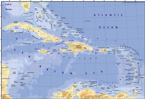 Caribbean Map MapSof Net