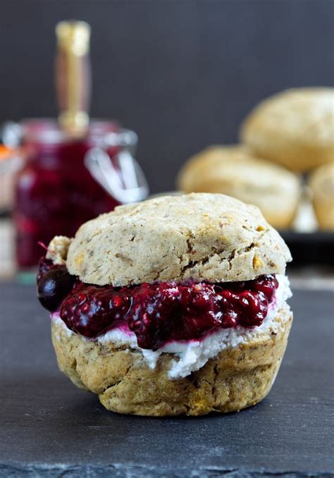 Gluten Free Vegan And Refined Sugar Free Scones With A Mixed Berry