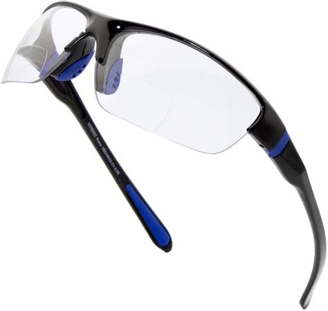 Vitenzi Bifocal Safety Glasses With Readers Wrap Around Sport Magnifying Safety