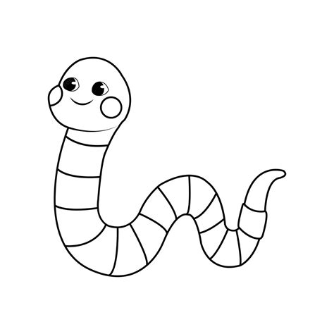 Happy Worm coloring page - Download, Print or Color Online for Free
