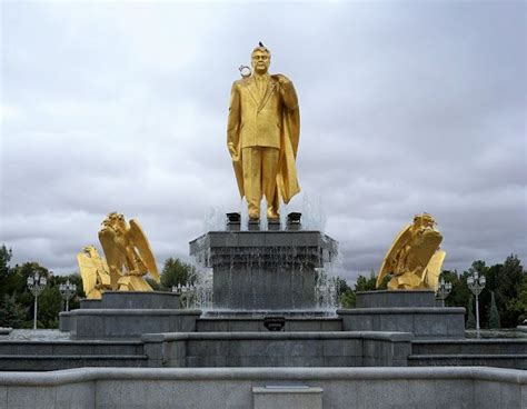Ashgabat Turkmenistan Monument To Independence Niyazov Statue