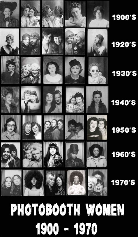 Photo Booth Selfie Women 1900 S To The 1970 S Glamour Daze