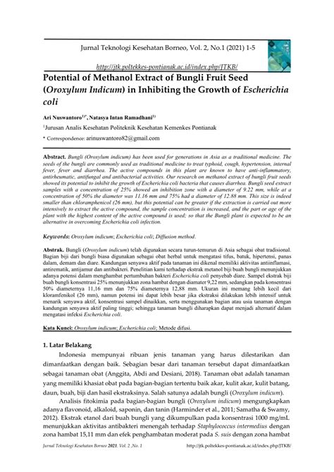 Pdf Potential Of Methanol Extract Of Bungli Fruit Seed Oroxylum Indicum In Inhibiting The