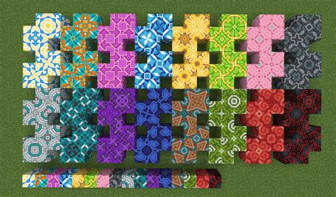 All 4 Different Patterns For Each 16 Terracotta Colors Rminecraft