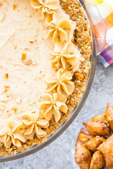 No Bake Peanut Butter Pie With Pretzel Crust Dan330