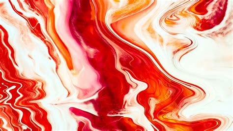 Red Orange Paint Stains Distortion Hd Abstract Wallpapers Hd