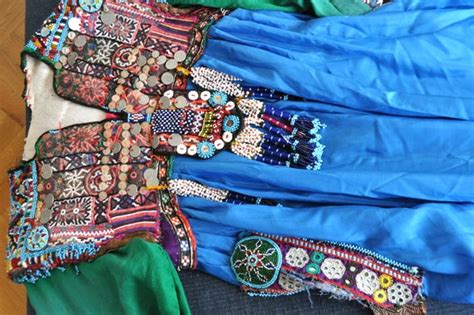 Traditional Afghan Kuchi Nomad Ceremonial Dress With Gem