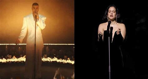 Rauw Alejandro canta Se fue en los Grammy Latino delante de Rosalía