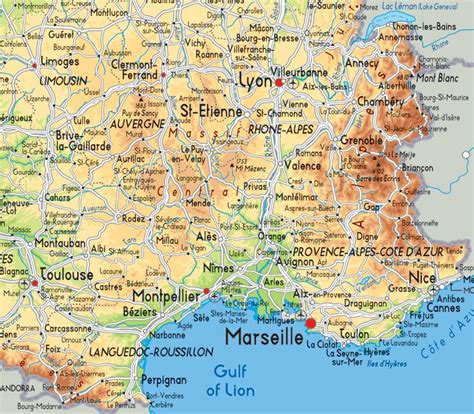 South East France Map Map Of France South East Western Europe Europe