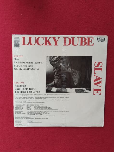 Reggae Lucky Dube Slave Vinyl Lp Was Sold For R21000 On 20 Dec