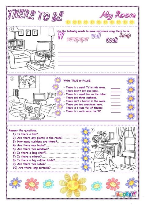 There to be - My room worksheet - Free ESL printable worksheets made by