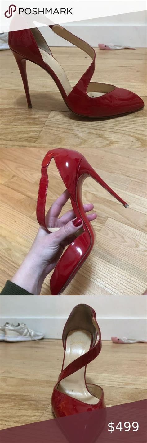 Red Patent Leather Christian Louboutins In 2020 Shoes Women Heels Red Louboutin Louboutin