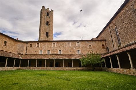 Courtyard With Cloisters Of A Historic Monastery Stock Image Image Of