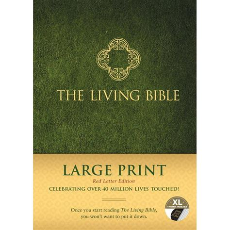 The Living Bible Large Print Red Letter Edition Hardcover Walmart