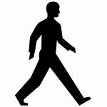 Walking Silhouette Clipart Clip Icon Walk Human