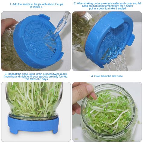 China In Stock 86mm Plastic Sprouting Lid For Wide Mouth Mason Jar