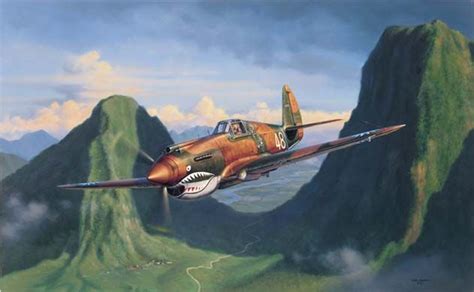 Tex Hill And The Flying Tigers Aviation Art Aircraft Art Military Art