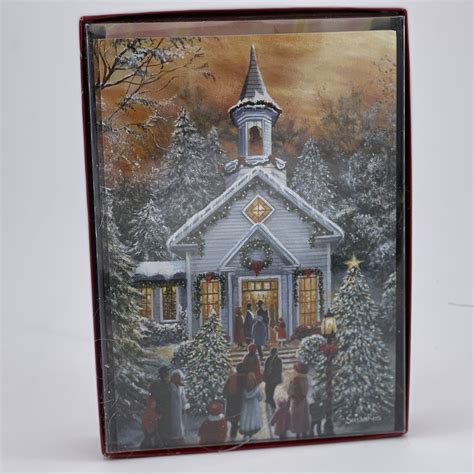Christmas Eve Going To Church Boxed Christmas Cards By Leanin Tree