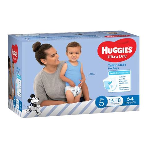Buy Huggies Ultra Dry Nappies Boy Size 5 Jumbo 64 Pack Online At Epharmacy