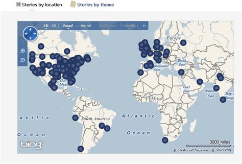 Maps Of World Facebook Stories Using Bing Maps