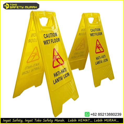 Warning Sign Wet Floor Papan Peringatan Lantai Basah Caution Wet
