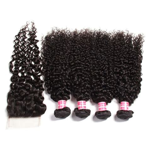 indian virgin curly hair 4 bundles with 4 4 lace closure klaiyi hair klaiyi