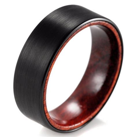 Online Buy Wholesale Wood Ring From China Wood Ring Wholesalers With Regard To Red Mens Wedding Bands 