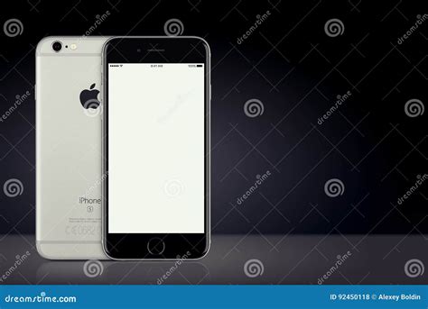 Space Gray Apple Iphone 7 Mockup Front And Back Side On Dark Background