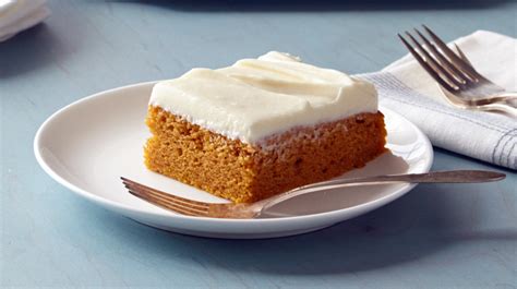 These easy pumpkin bars are super moist, perfectly spiced, and slathered in tangy cream cheese frosting. Pumpkin Bars Recipe | Martha Stewart