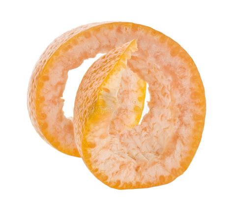 Orange Skin Isolated On A White Background Stock Photo Image Of